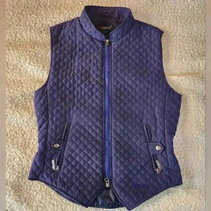 Blue Quilted Equestrian vest, sz Medium